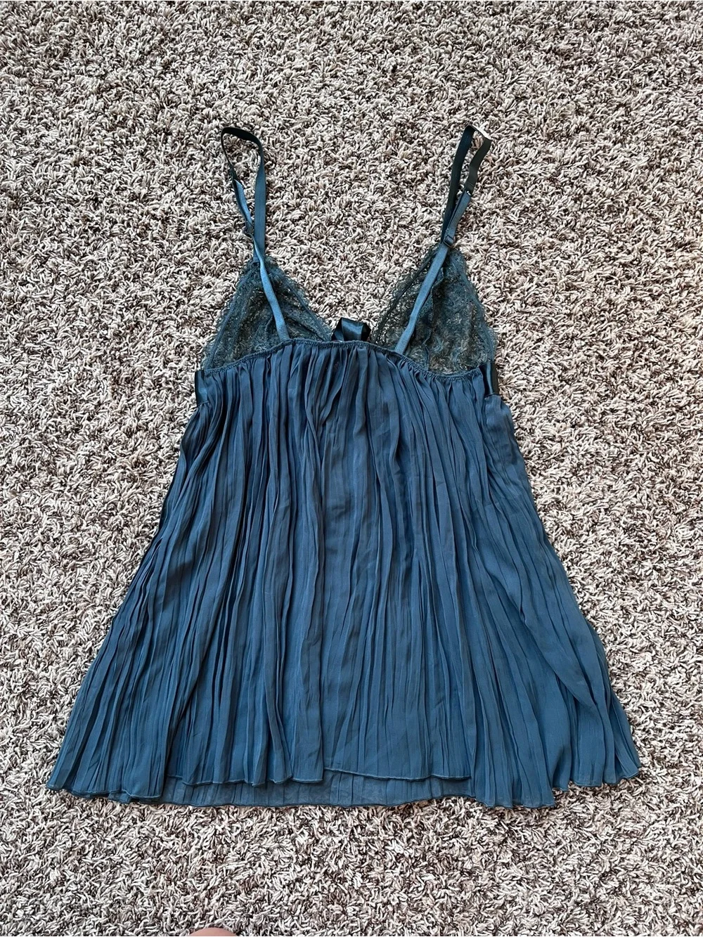 Victoria's Secret Pleated Rhinestone Strap Babydoll Chemise